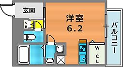 ウォームスビル神戸元町JP 1Kの間取図画像