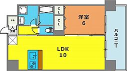 CITYSPIRE新神戸 1LDKの間取図画像