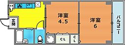 マンションエイト 2Kの間取図画像