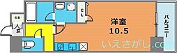 WillDo三宮イースト ワンルームの間取図画像