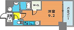 プレサンス神戸水木通ルミエス ワンルームの間取図画像
