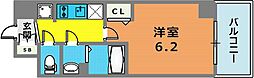 プレサンス神戸キュリオ 1Kの間取図画像