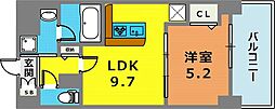 神戸市兵庫区浜崎通マンション 1LDKの間取図画像