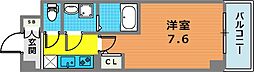 FlareCourt甲南 1Kの間取図画像