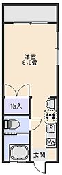 五味ハイム 1Kの間取図画像