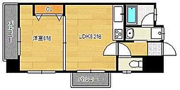 ラフィーネ小倉 1LDKの間取図画像