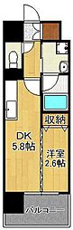 デザイナーズザ・レトロ 1DKの間取図画像