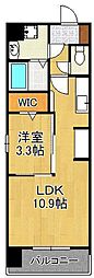 コンダクトレジデンスKONYA 1LDKの間取図画像