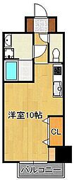 コートハウス中島通り ワンルームの間取図画像