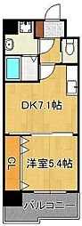 ザ・レジデンス香春口三萩野駅前 1DKの間取図画像