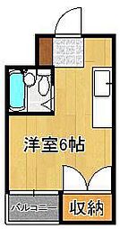 コーポえなみ ワンルームの間取図画像