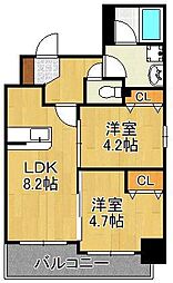 コンダクトレジデンスKONYA 2LDKの間取図画像