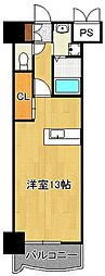 ロイヤルノースナイン 1Kの間取図画像