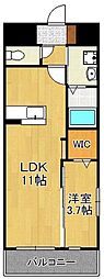 プレミア片野 1LDKの間取図画像