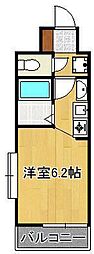 ベルガ中津口 ワンルームの間取図画像