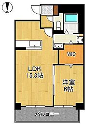 Mys Casetta Kokura～ミースカセッタ小倉～ 1LDKの間取図画像