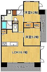 ベレッツァ門司 2LDKの間取図画像
