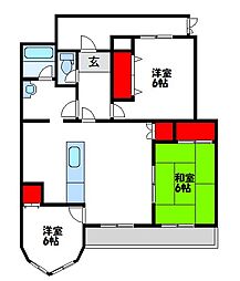 エスペランサ 3LDKの間取図画像