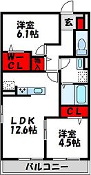 アン・シャトウ3 2LDKの間取図画像