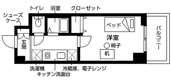 STARSHIP南茨木I 705｜大阪府茨木市美沢町(賃貸マンション1K・7階・21.71㎡)の写真 その2