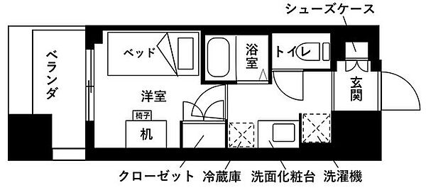 レジディア仙台支倉（東北大学病院前・学生レジデンス） 1004｜宮城県仙台市青葉区支倉町(賃貸マンション1R・10階・17.82㎡)の写真 その2