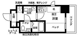 キャンパスヴィレッジ大阪近大前 3階1Kの間取り