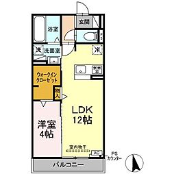Crest Ridge 1LDKの間取図画像