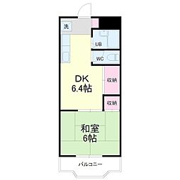 グレイス第1マンション 1DKの間取図画像