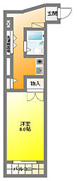 リエス浜松駅南 1Kの間取図画像
