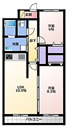 オット・アンダーレ 2LDKの間取図画像