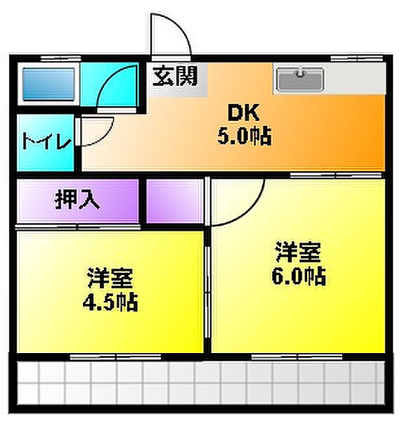 新和合メゾン 101｜静岡県浜松市中央区和合北４丁目(賃貸アパート2DK・1階・30.00㎡)の写真 その2