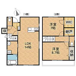 フルハウス 1階2SLDKの間取り