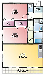 間取図画像 2LDK