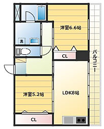 間取図画像 2LDK