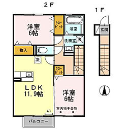 間取図画像 2LDK