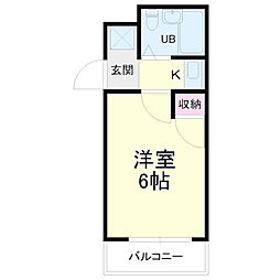 カレッジタウンウイング 1Kの間取図画像