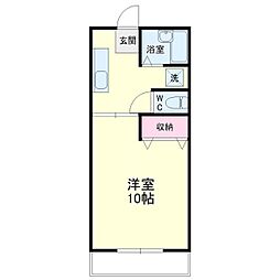 グレース葵東 1Kの間取図画像