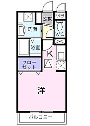 アイリス ワンルームの間取図画像