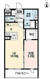 LegrandII 1LDKの間取図画像