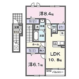 アナンド・ニワス 2LDKの間取図画像