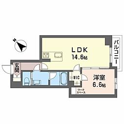 シャーメゾン仁王門通 1LDKの間取図画像