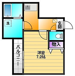 クレフラスト静岡大南 1Kの間取図画像