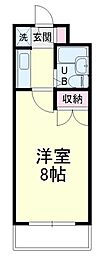 中沢シティハイツガーデン 1Kの間取図画像