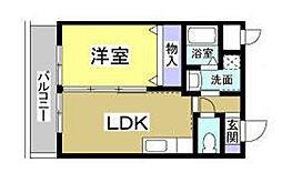 ソルトシティ浜松 1LDKの間取図画像