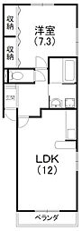コンフォートライフ 1LDKの間取図画像