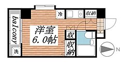 メゾン・ド・アベニュー ワンルームの間取図画像