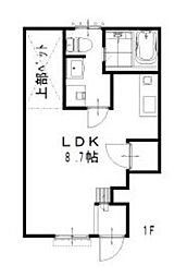 フラワーマウンテン ワンルームの間取図画像