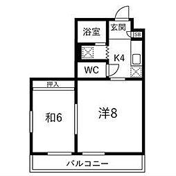 Teafarm2 2Kの間取図画像