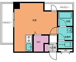 TributeCentral ワンルームの間取図画像
