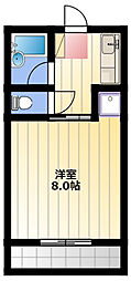 サンロード新居 1Kの間取図画像